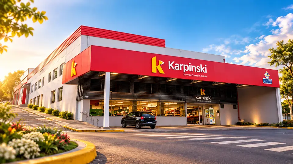 Fachada do supermercado Karpinski em Getúlio Vargas